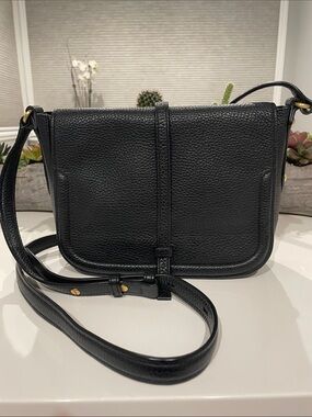 Annabel Ingal “ALLISYN” Crossbody/Shoulder Leather Bag - Black- Pre-Loved